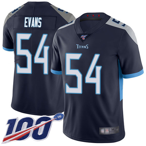 Tennessee Titans Limited Navy Blue Men Rashaan Evans Home Jersey NFL Football #54 100th Season Vapor Untouchable